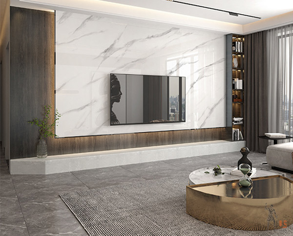 استفاده از سنگ مصنوعی برای پشت تلوزیون tv